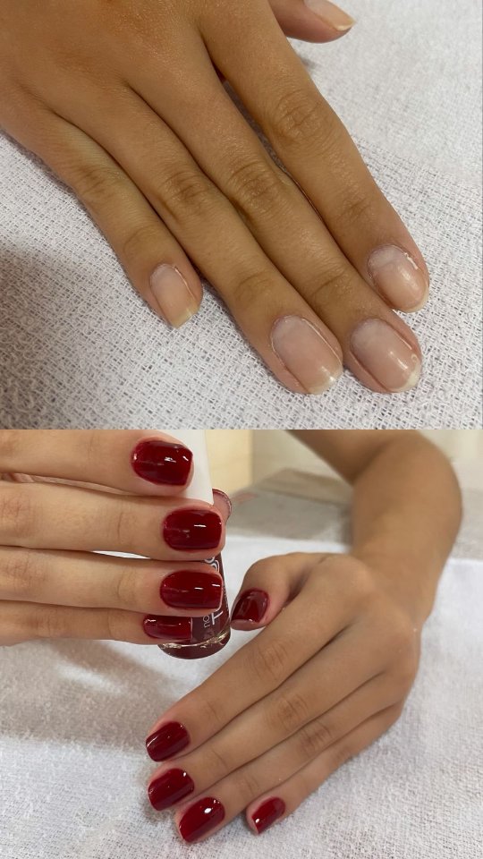 Atendimento profissional de extensão de cílios.